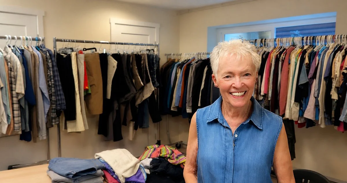 Patti-Lee in the Anawim clothing room
