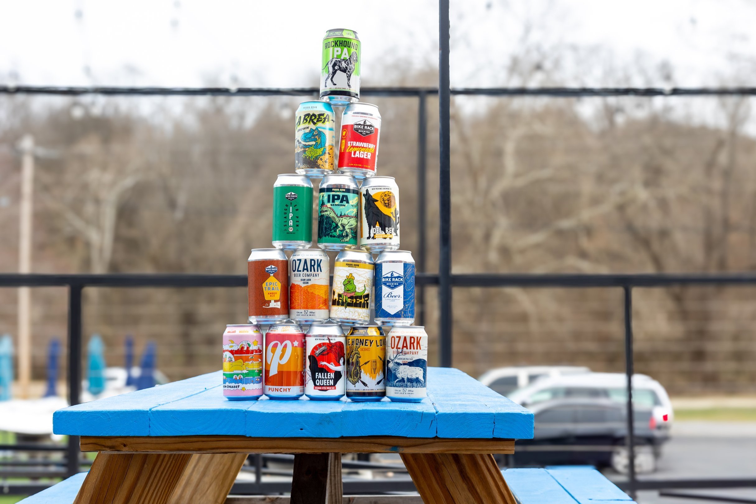 tower of drinks at the bend nwa