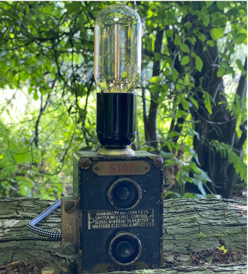 Recycled Admiralty Switch Control 1945 Edison Lamp