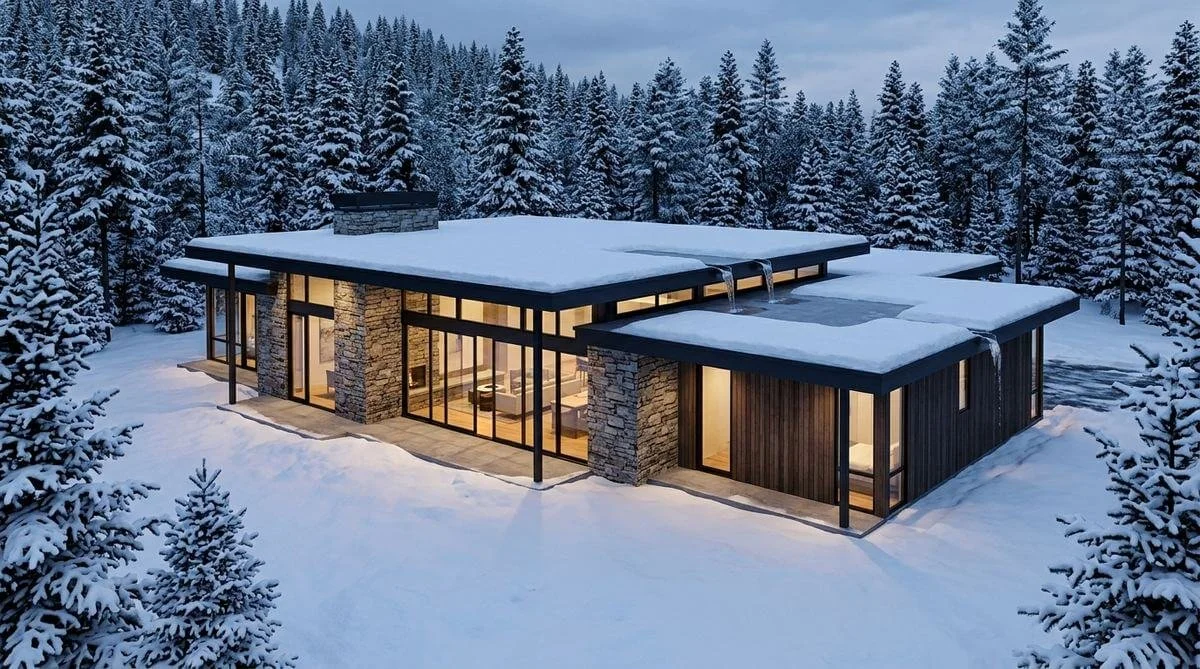 Commercial roofing system on a Montana property