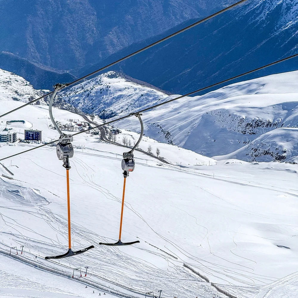 Skiing in the Chilean Andes