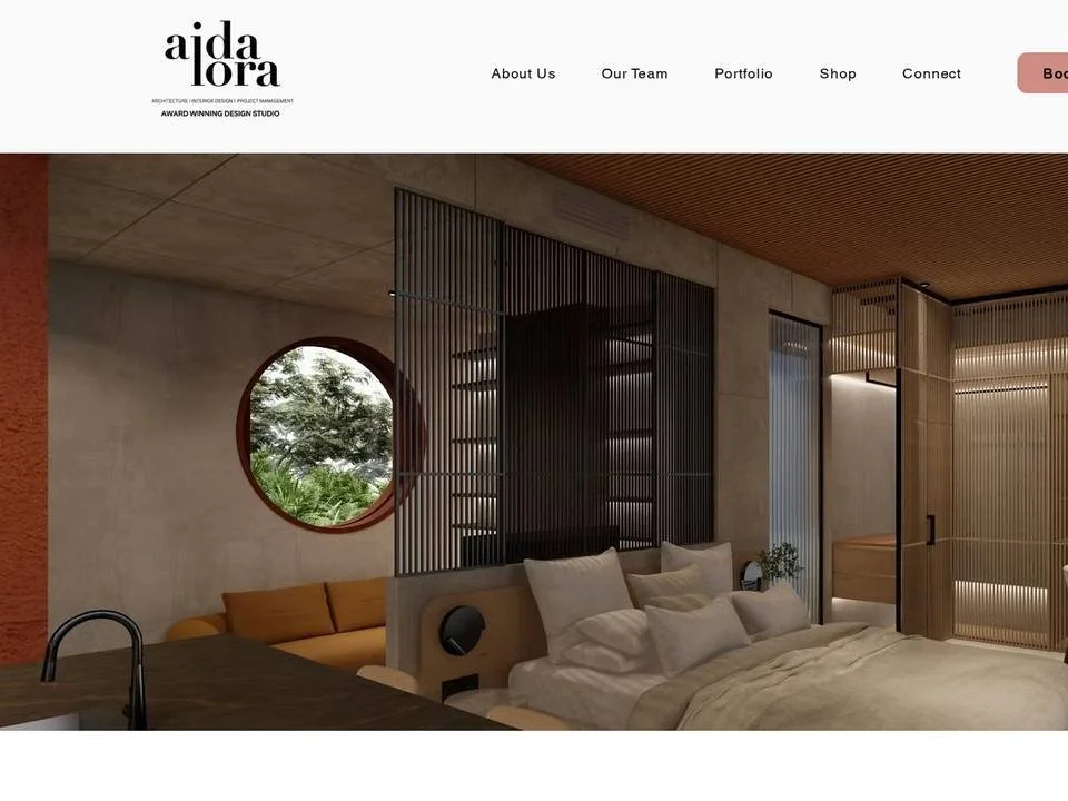 Homepage of Aida Lora Design Studio