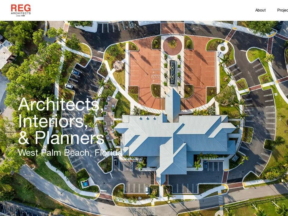 Homepage of REG Architects