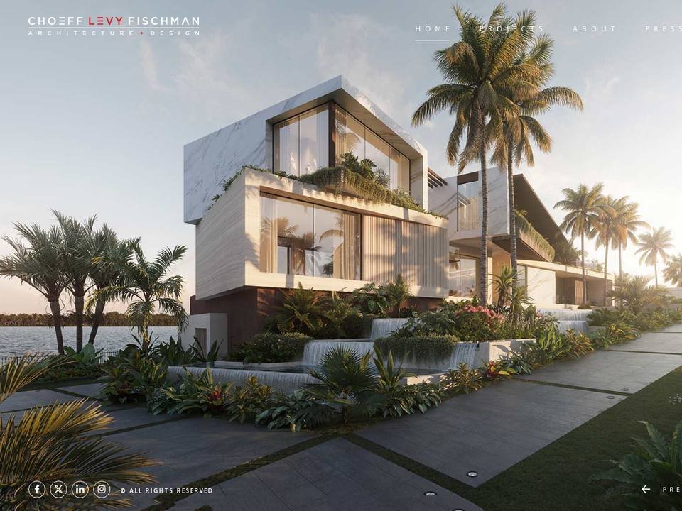 Homepage of Choeff Levy Fischman Architecture + Design (CLF)