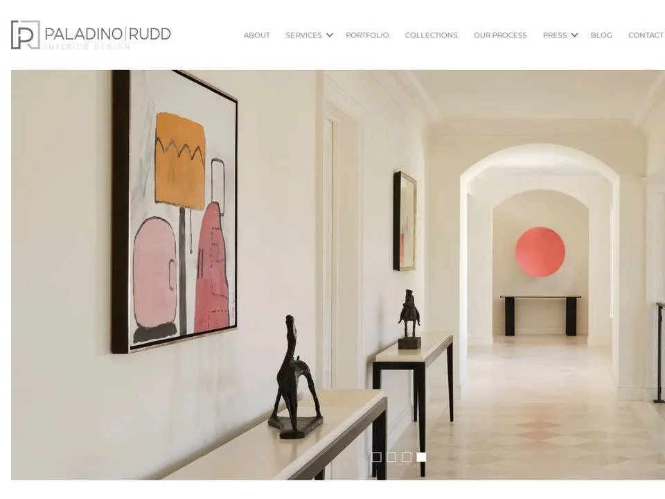 Homepage of Paladino Rudd Interior Design