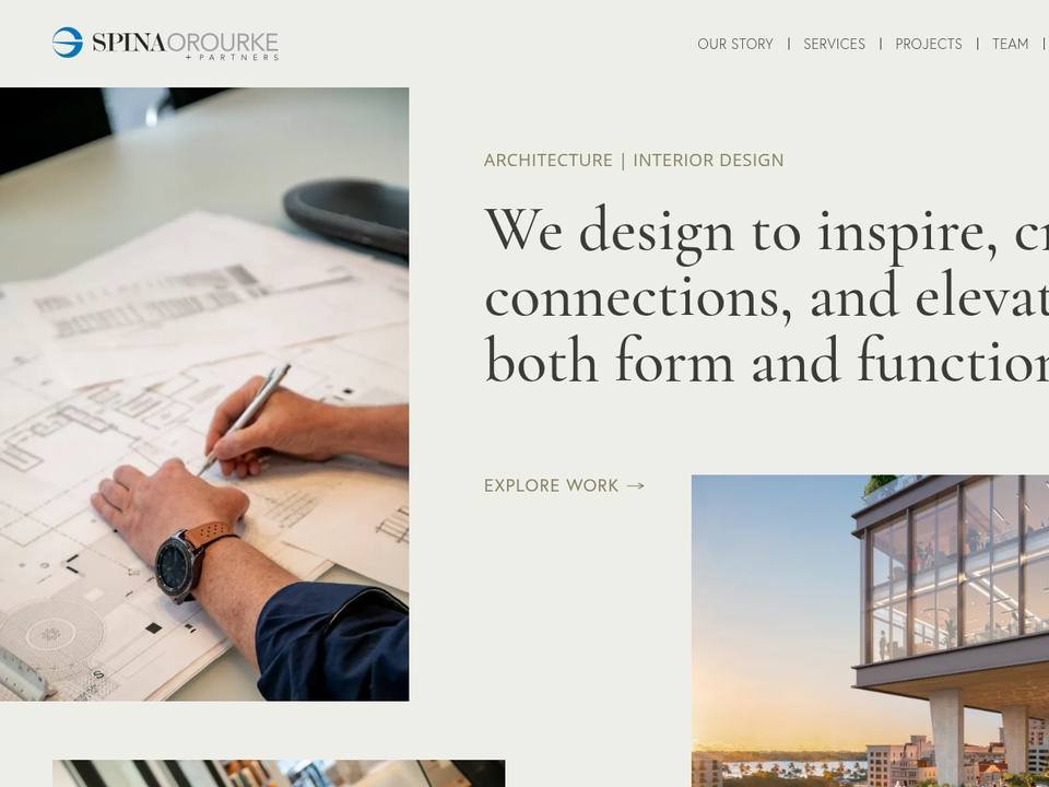 Homepage of Spina O'Rourke + Partners