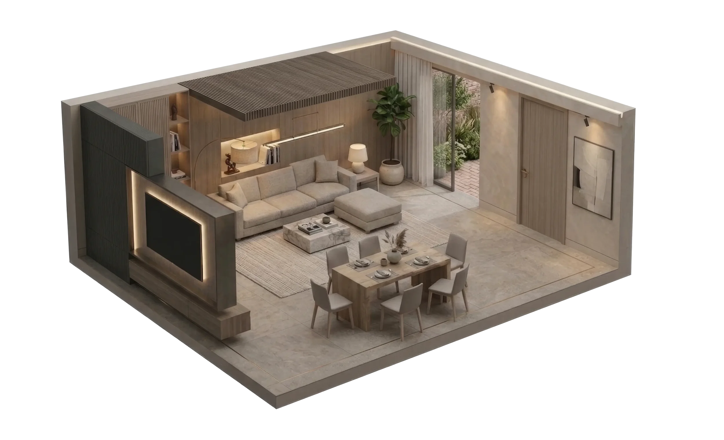 Concept intérieur structuré