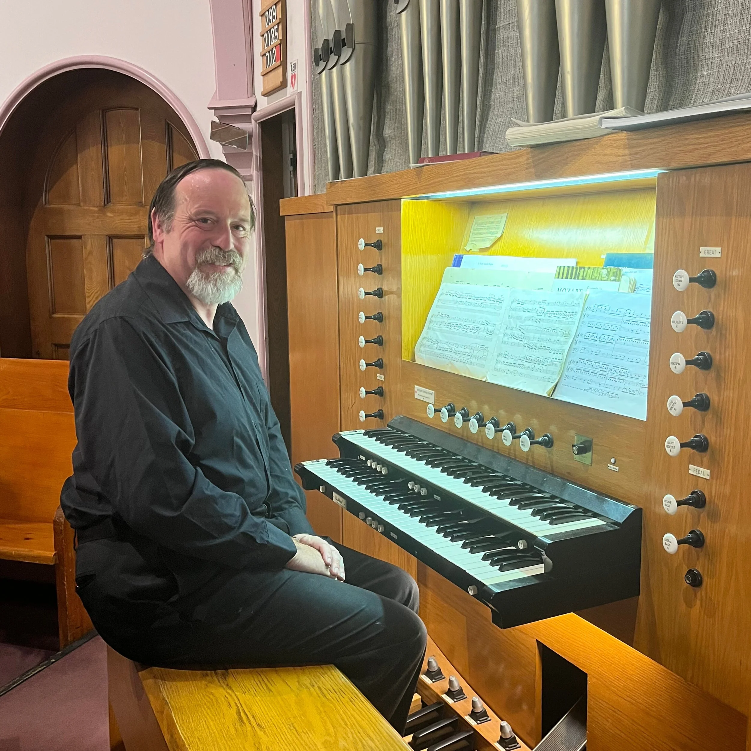 Shaun Booher at the organ