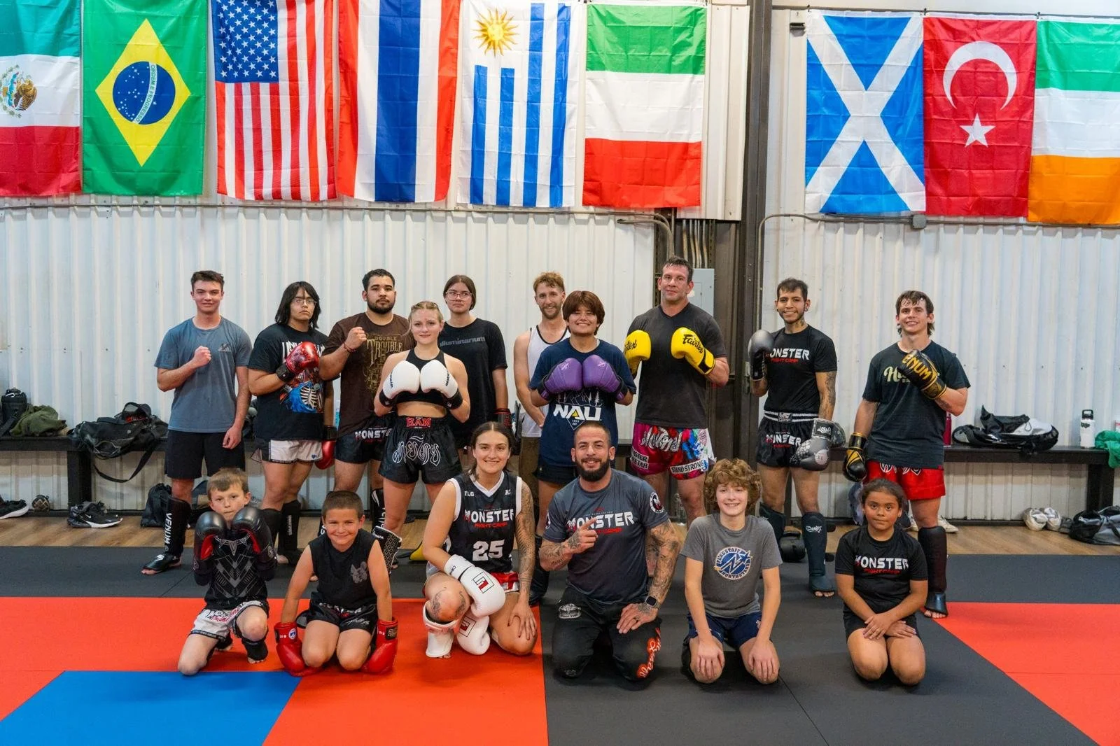 Adult Muay Thai class at Monster Fight Camp in Flagstaff