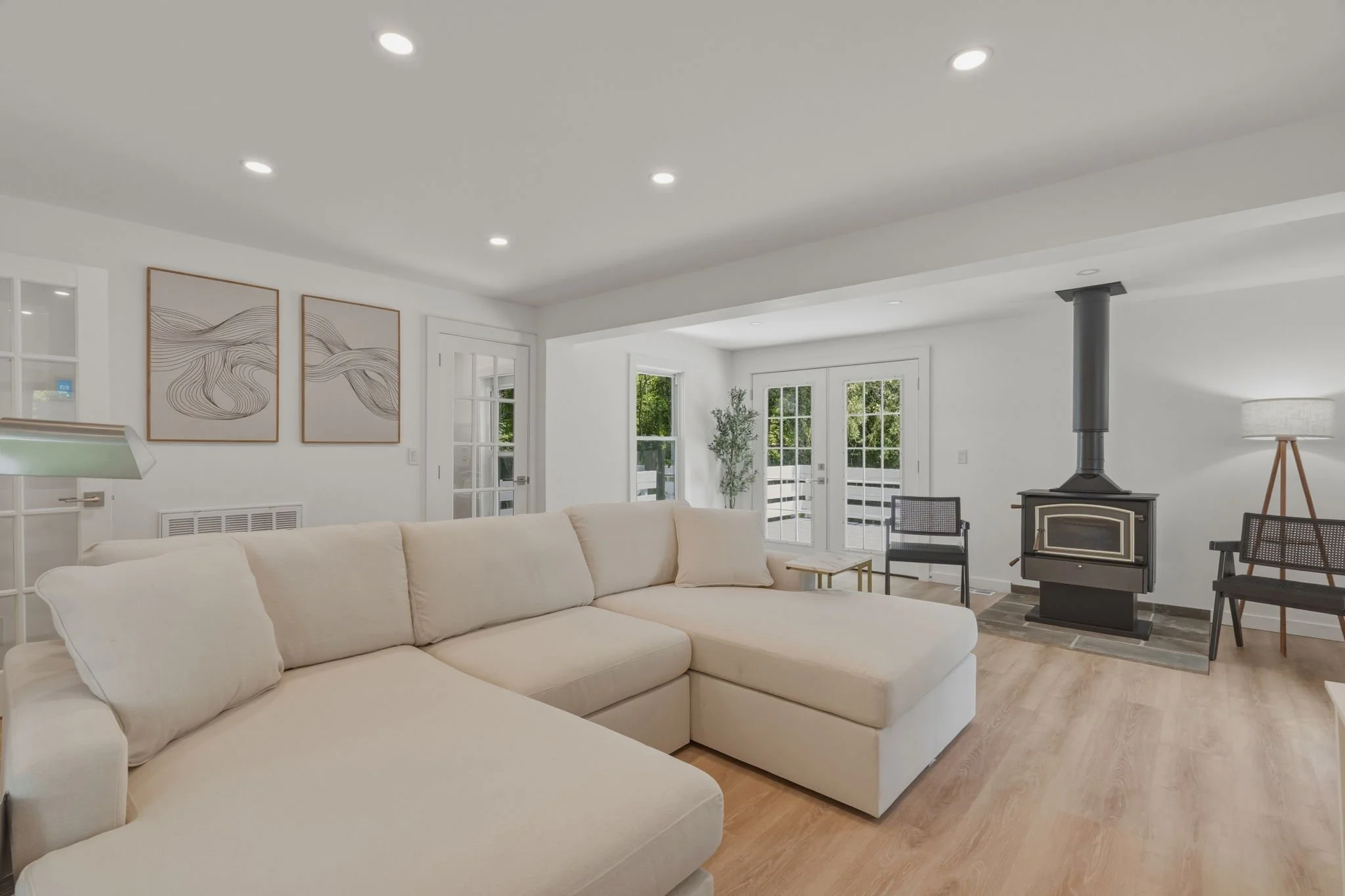 Lakeville living room after renovation