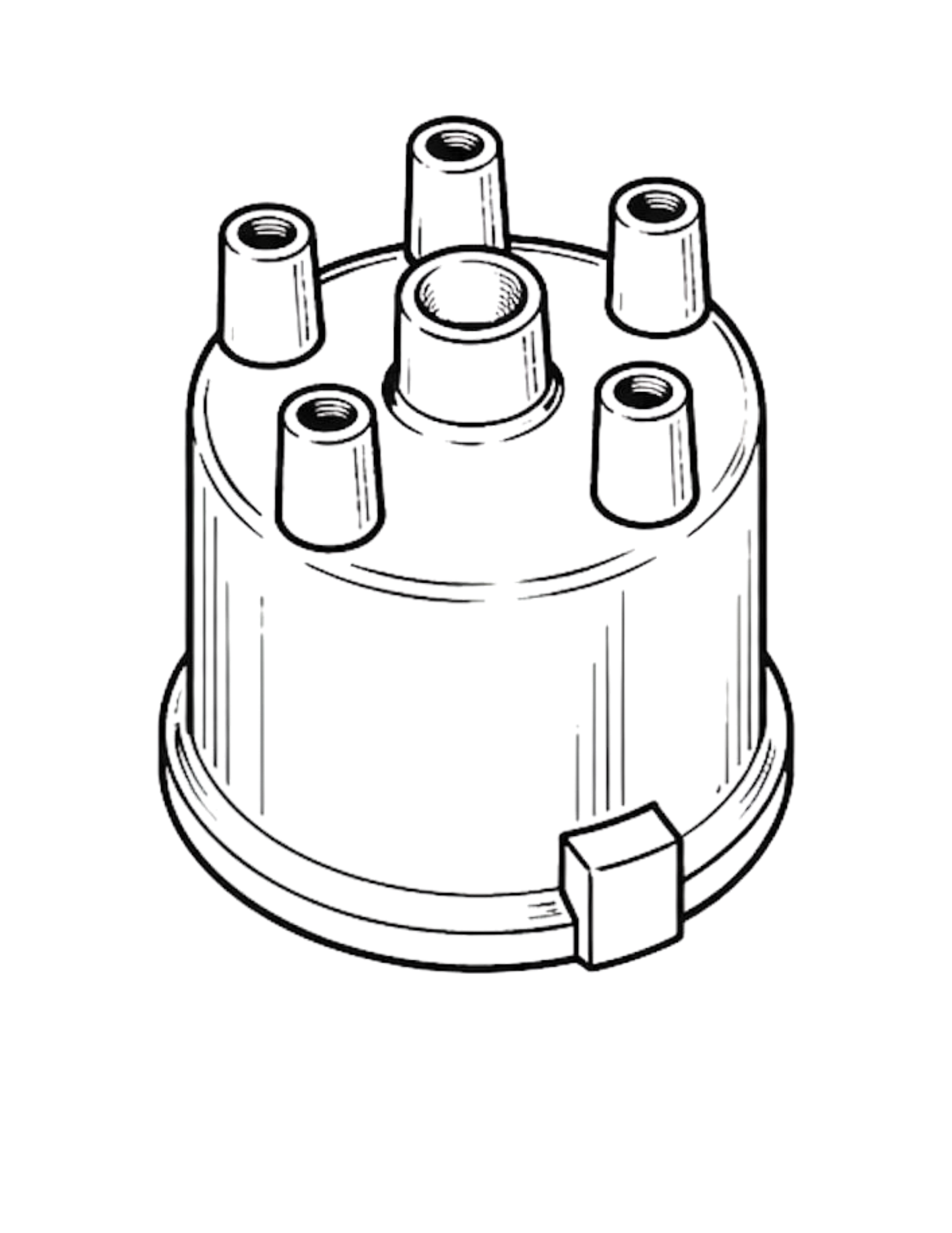 Crosley distributor, points, and condenser wiring.