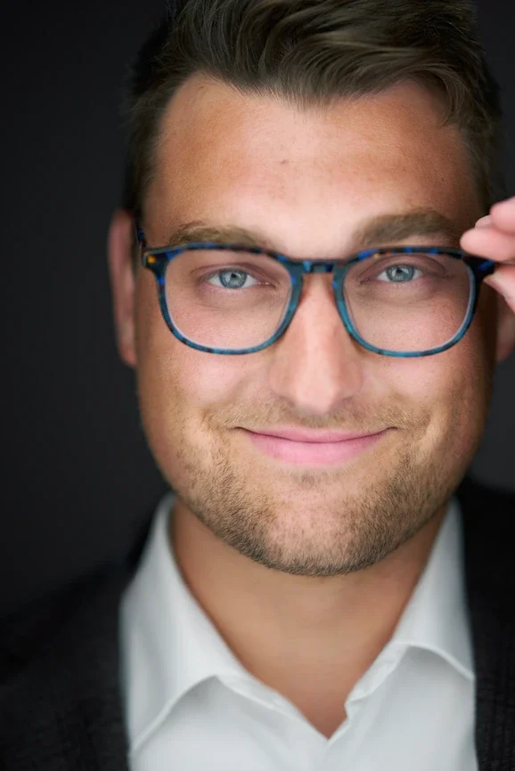 Maverick Mode headshot of Braden, a tight magazine-style crop taken at Maverick Studios in Edmonton