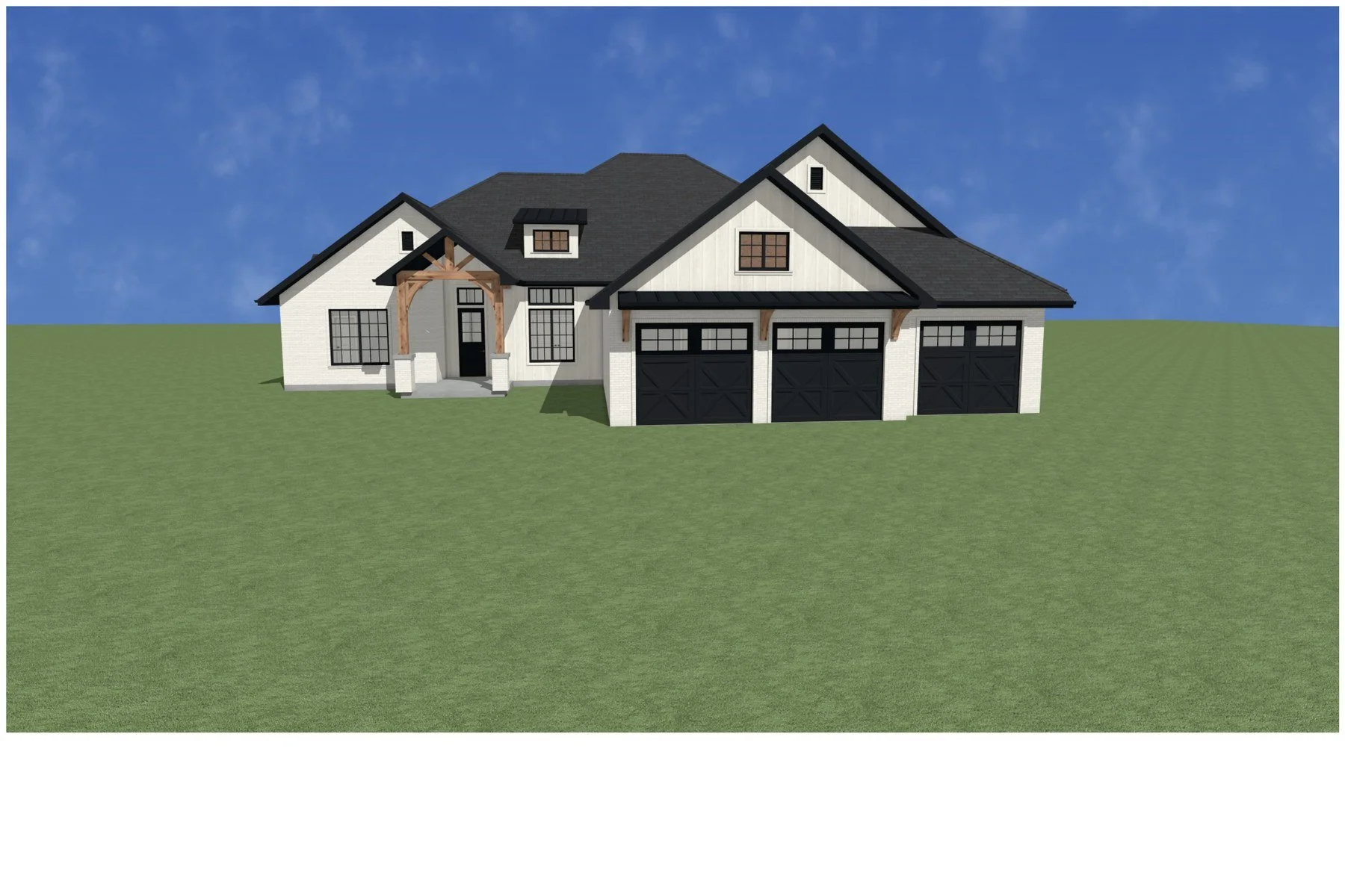 Wild Horse Lot 5 front exterior rendering at 5010 Swale Ct.