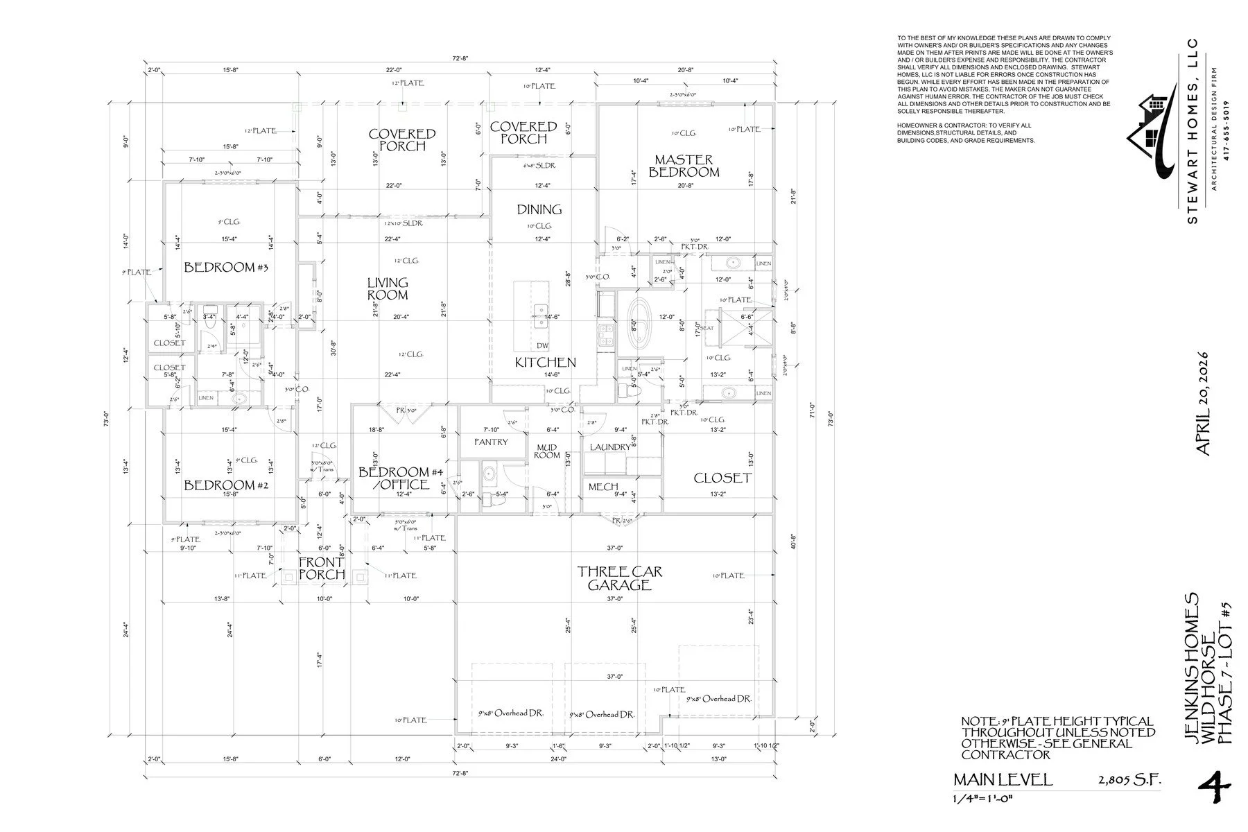Wild Horse Lot 5 main level floor plan