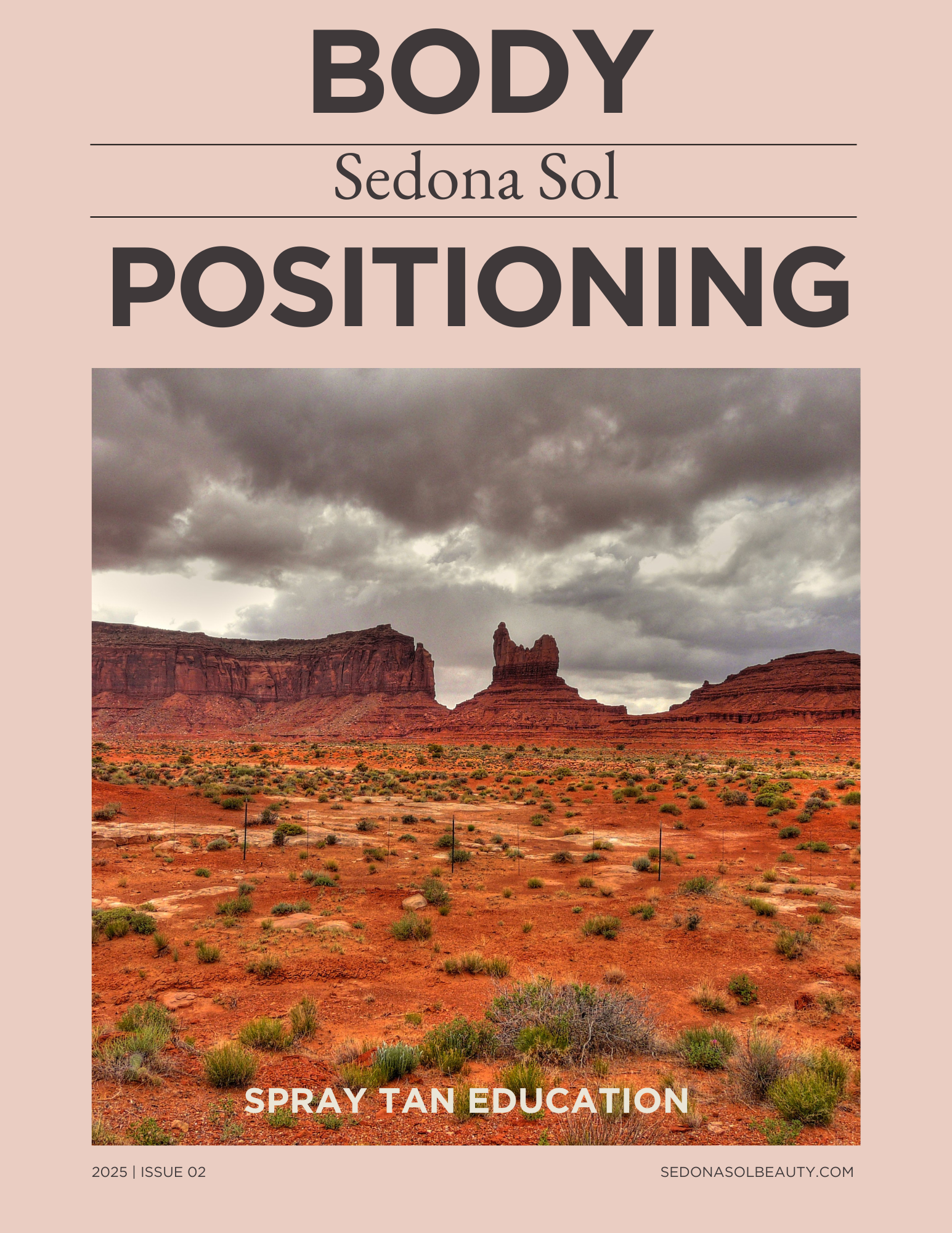 Body Positioning and movement guide for spray tan application by Sedona Sol