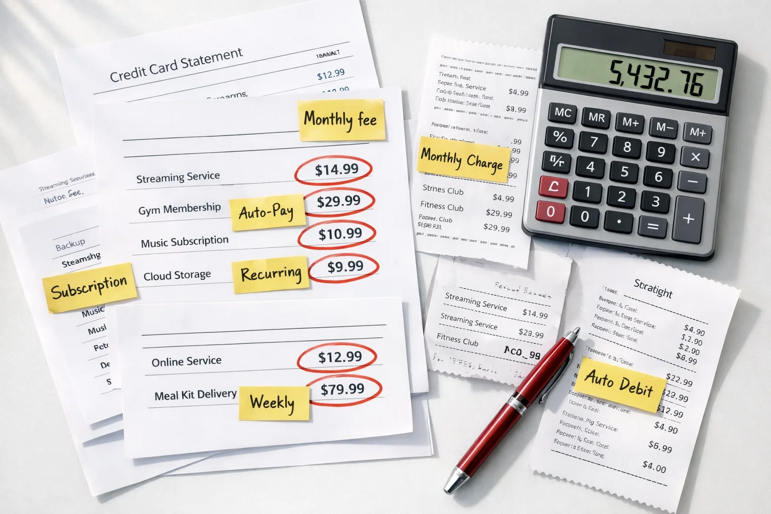 Checklist of common unnecessary business subscriptions