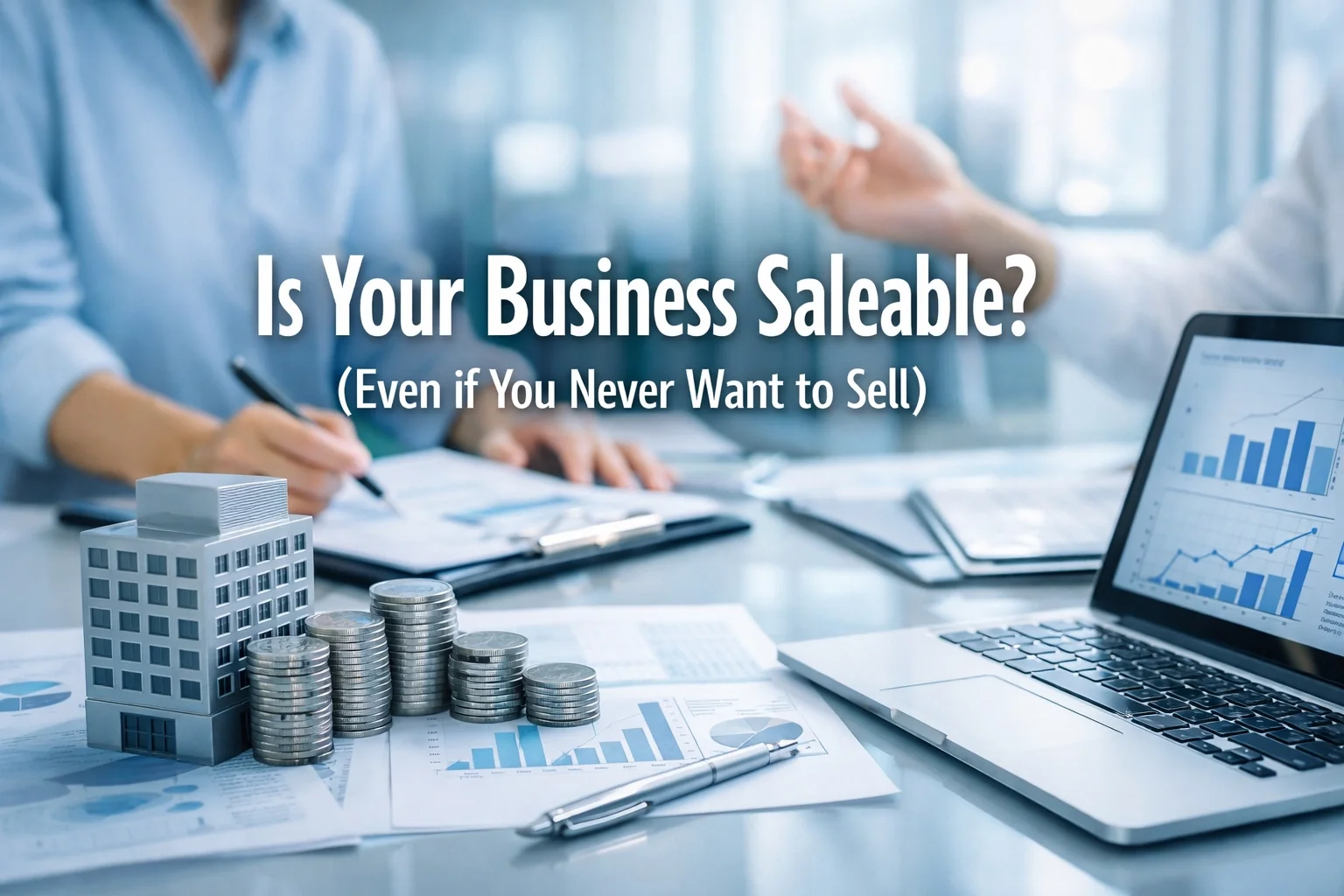 Business owner thinking about salability and freedom