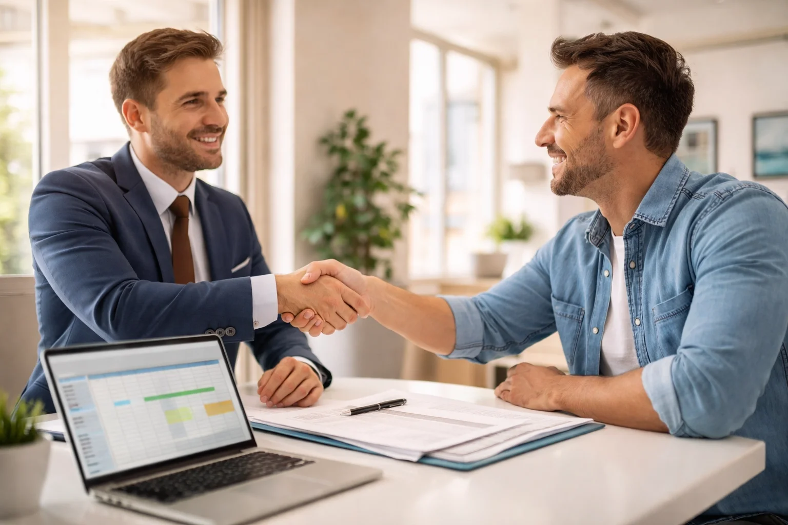 Small business owner reviewing a tax penalty notice