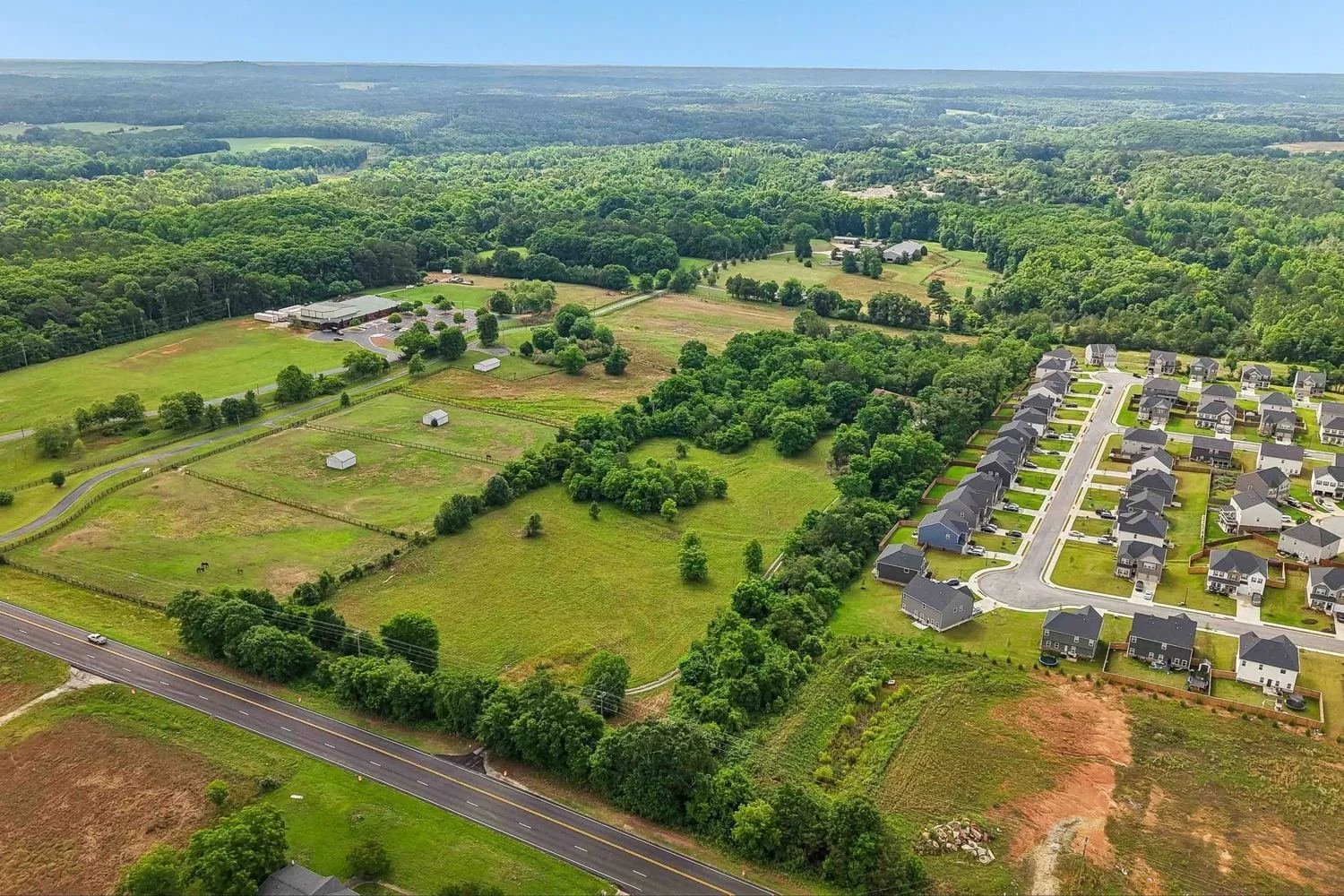13.91 acres of pasture and hardwoods