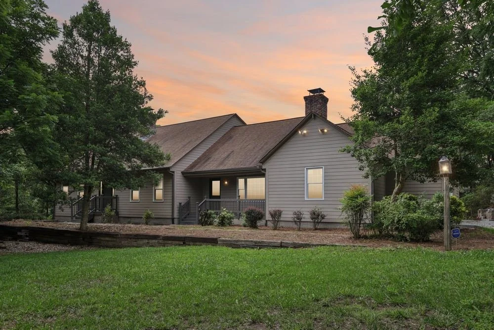 The home at dusk