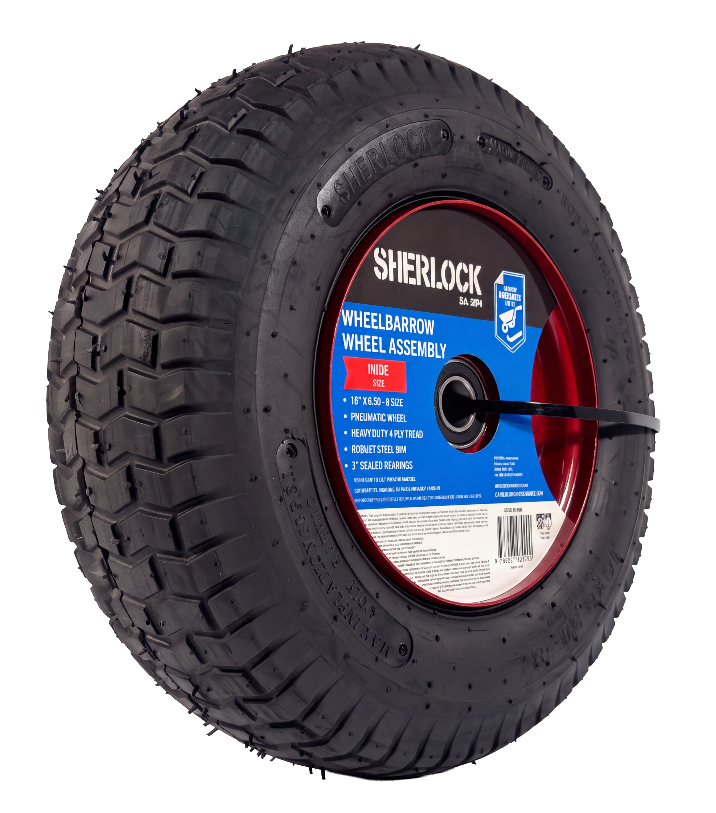 Wide wheelbarrow wheel image 3