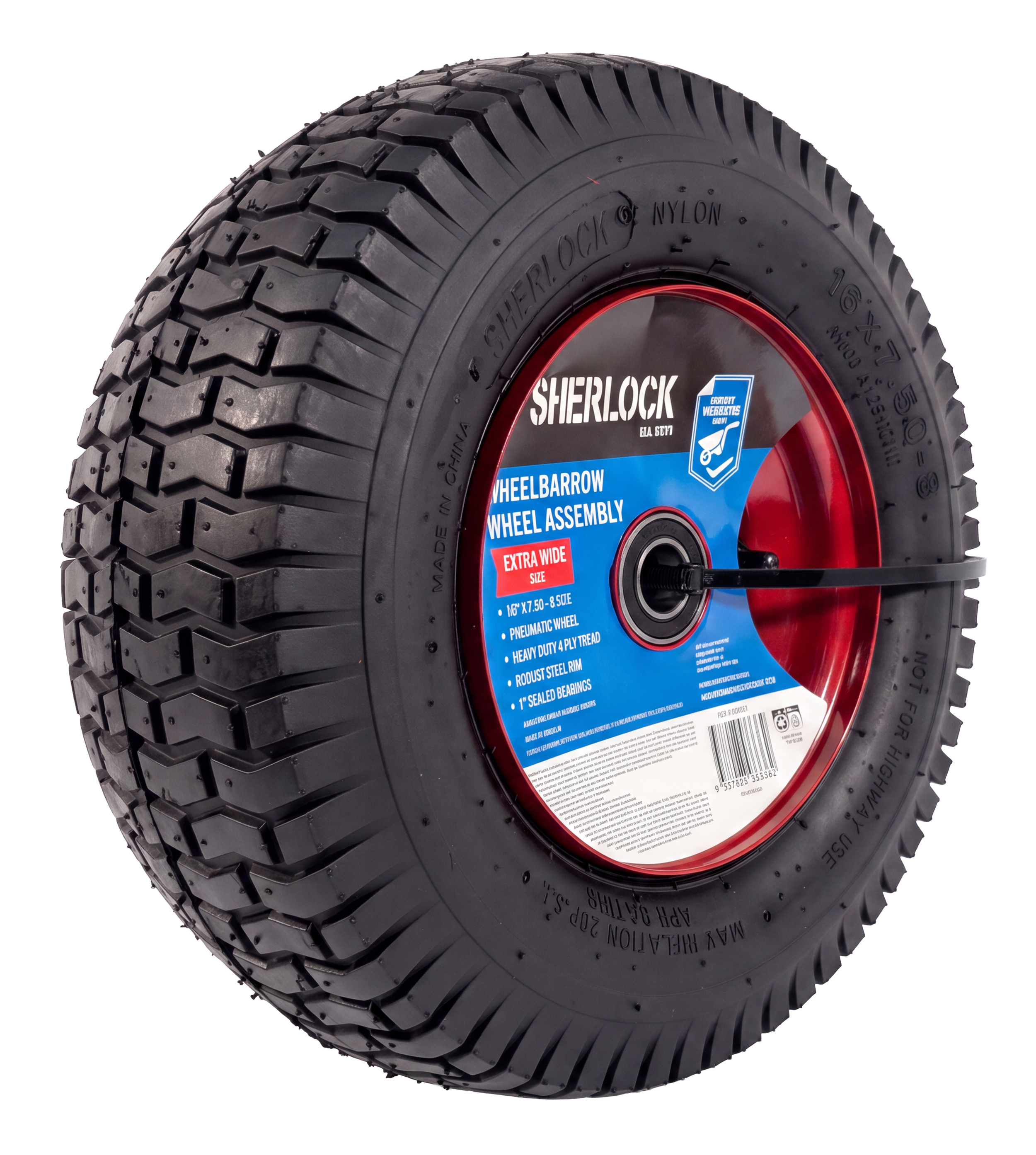 Extra Wide wheelbarrow wheel image 3