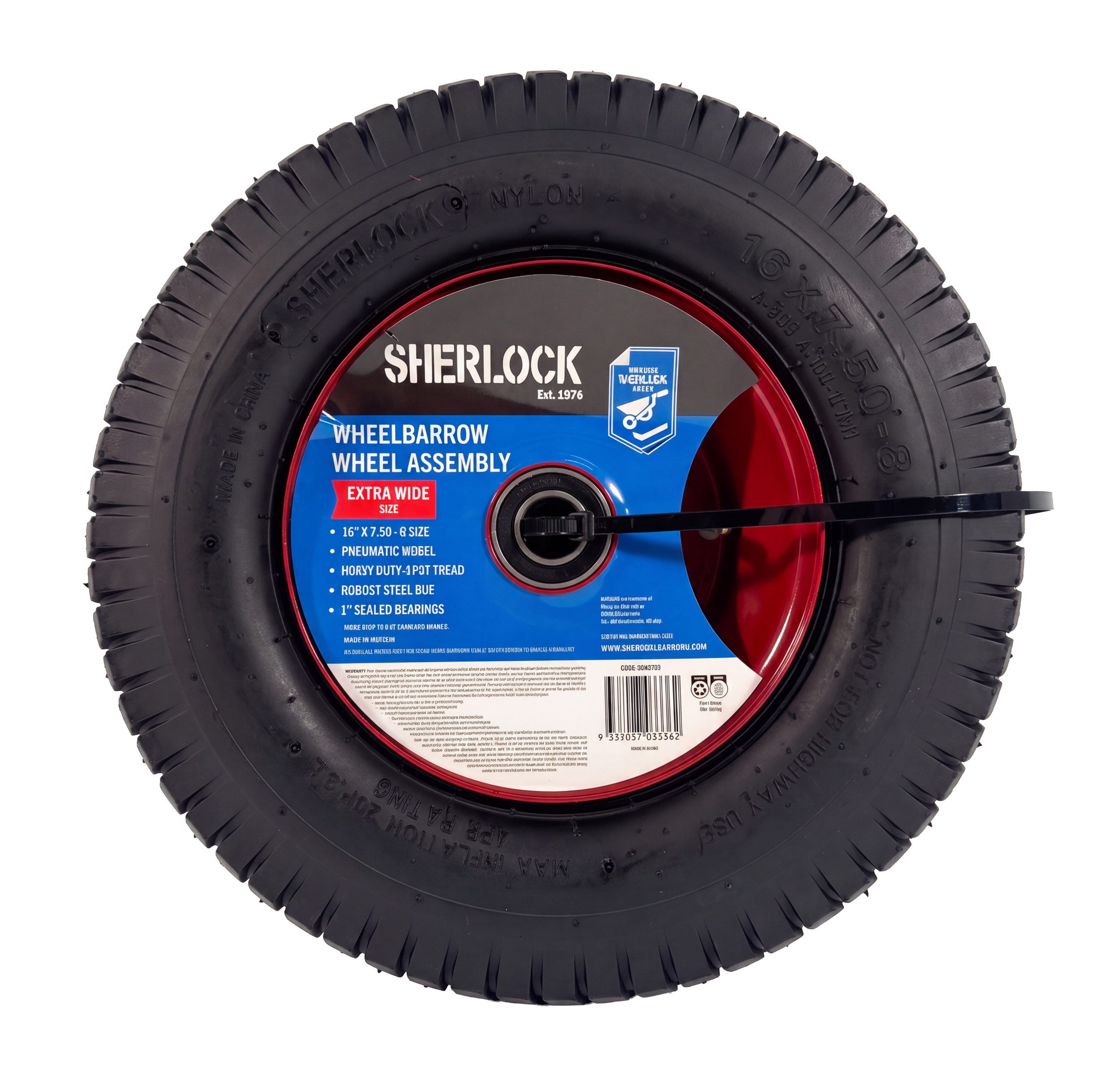 Extra Wide wheelbarrow wheel image 2