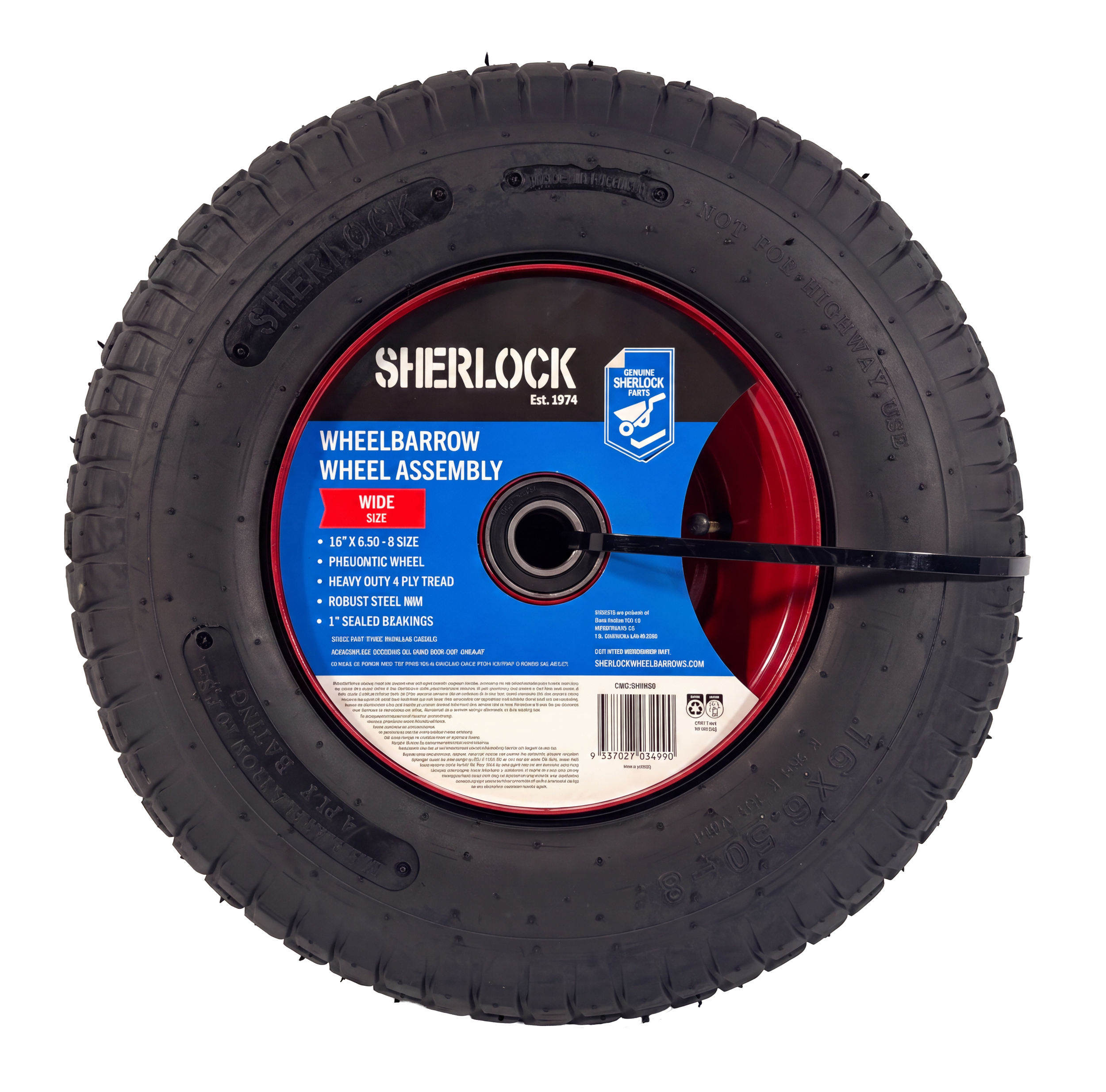 Wide wheelbarrow wheel image 2