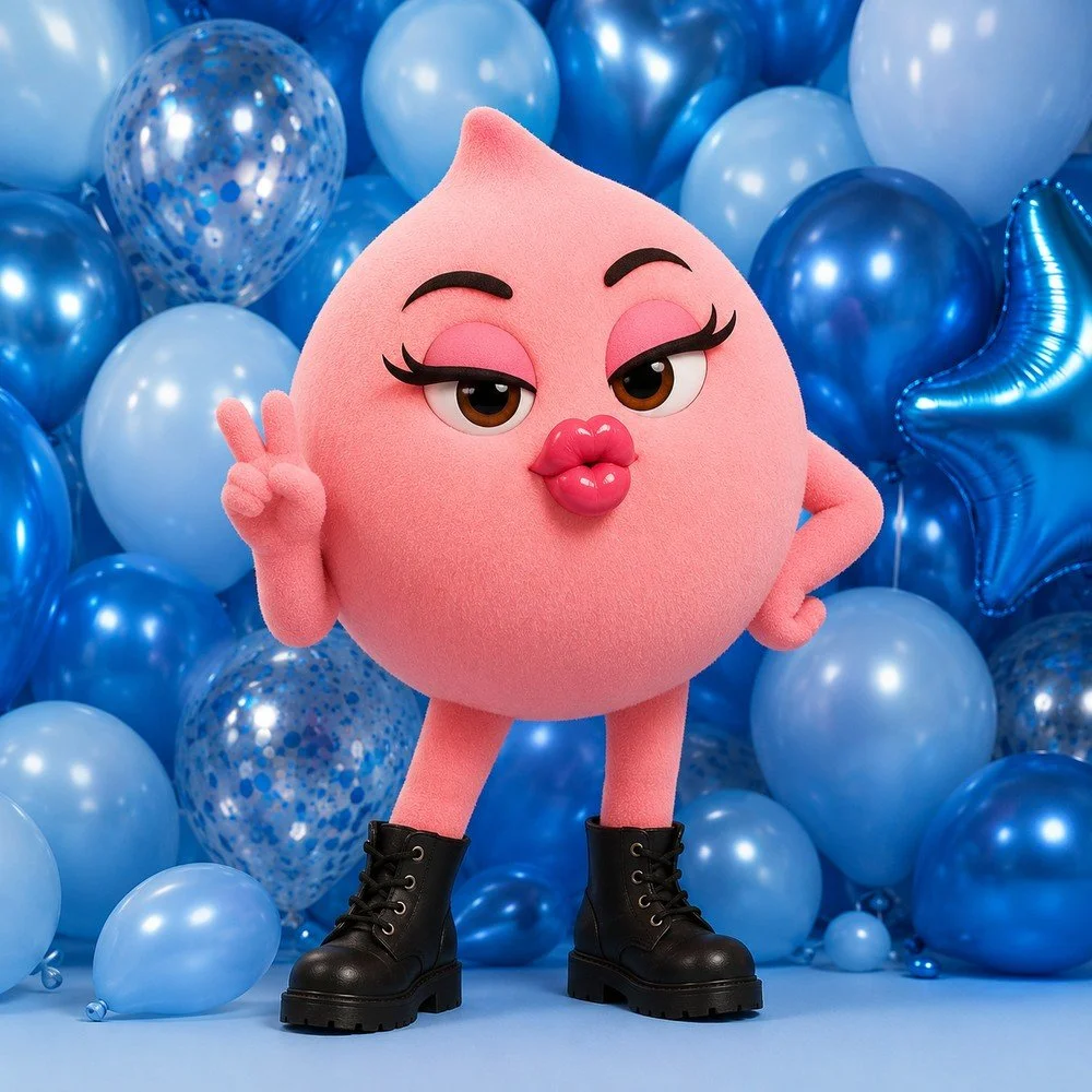 Poshy, the Poshy Peach mascot