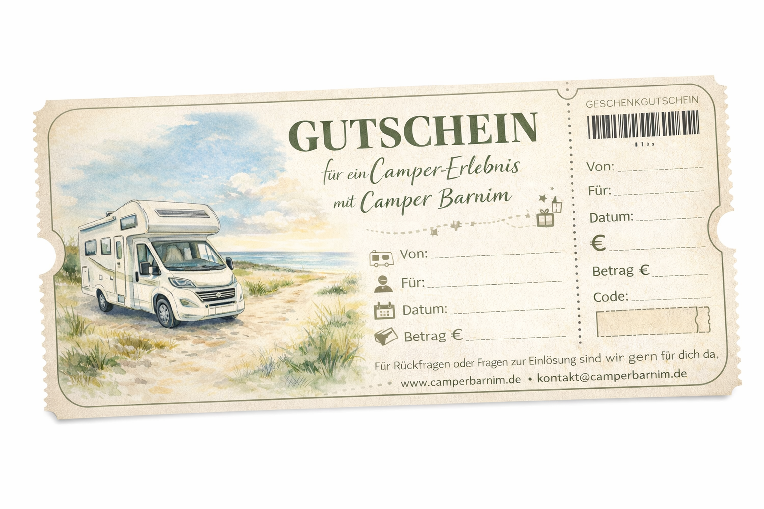 Camper Barnim Gutschein – Vorschau