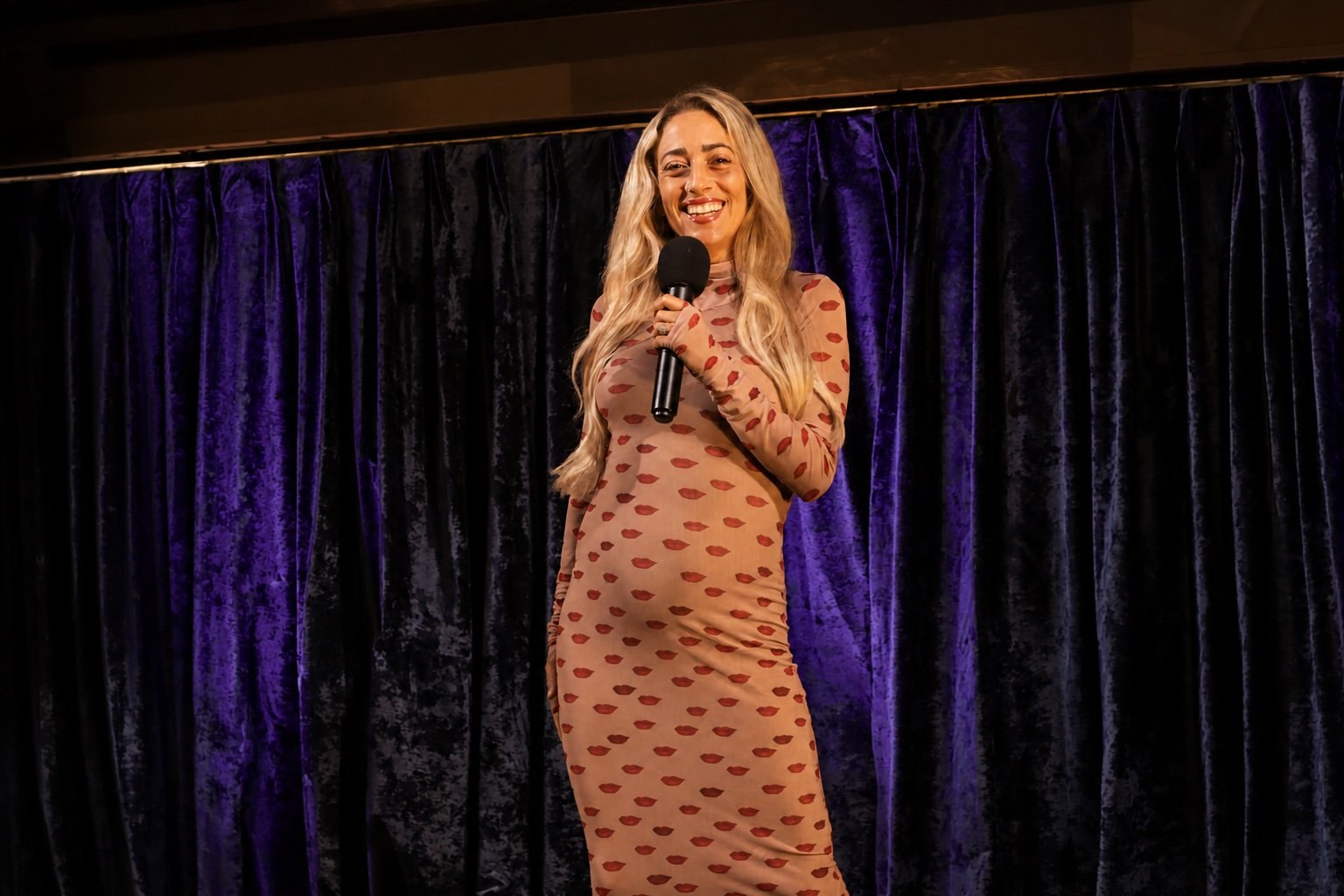 Keynote speaker presenting on the Kama stage in Los Angeles