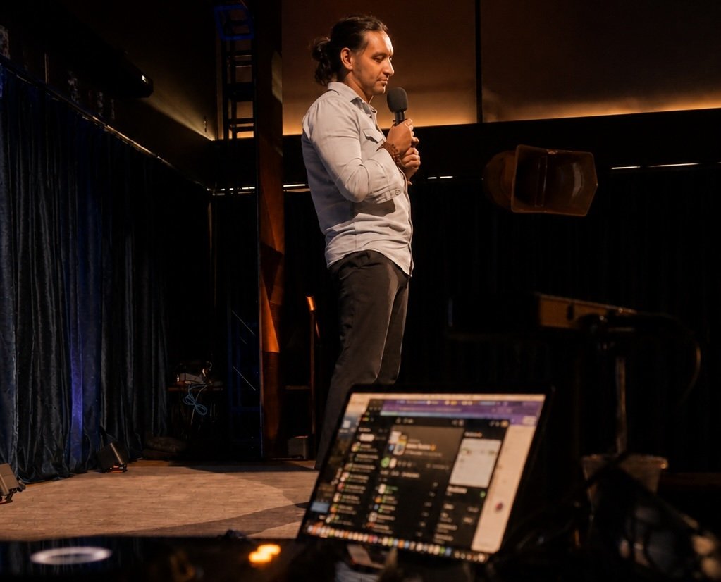 Speaking event on the Kama stage in West Los Angeles