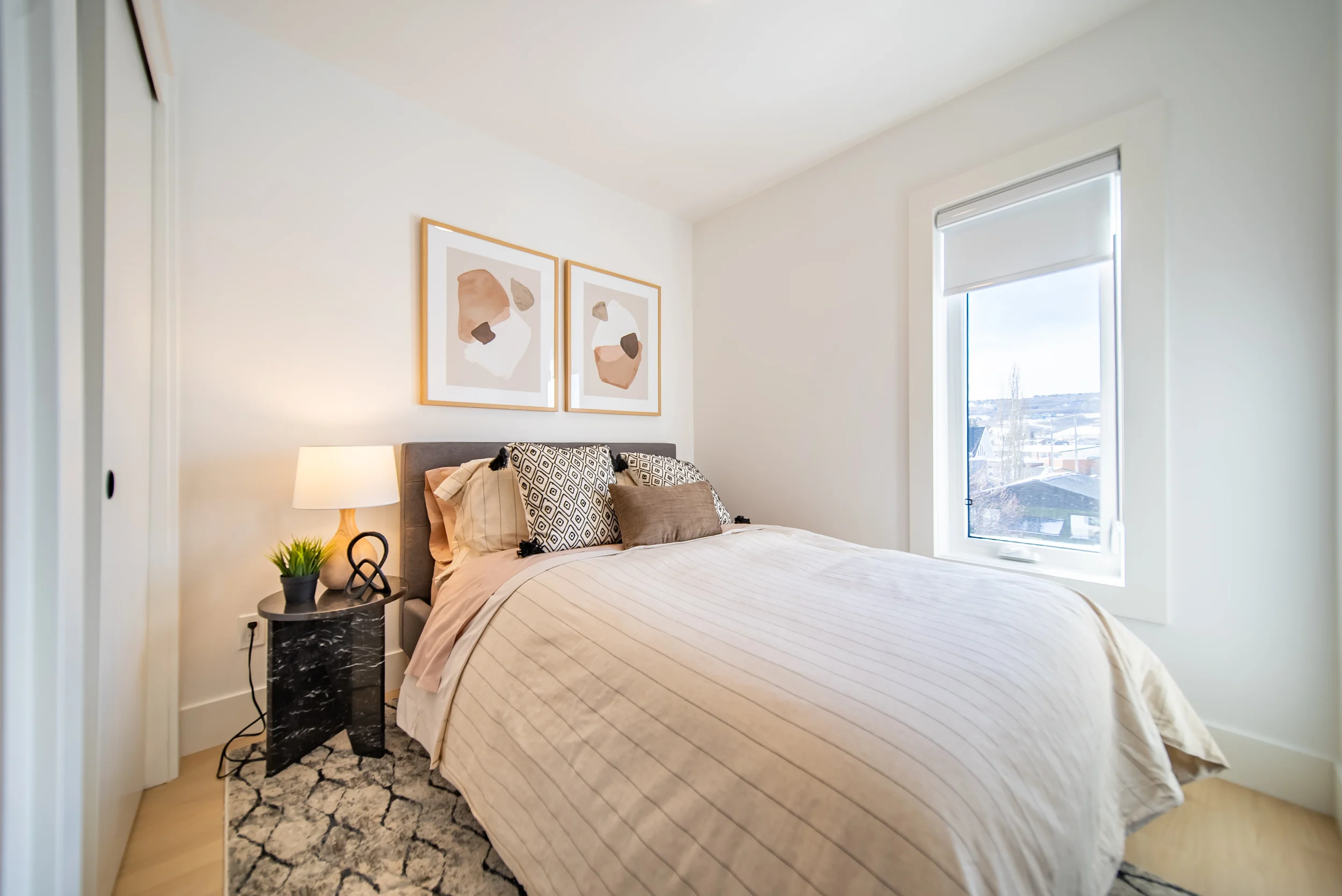 Row of townhomes for rent in Calgary showcasing contemporary architecture and welcoming community feel