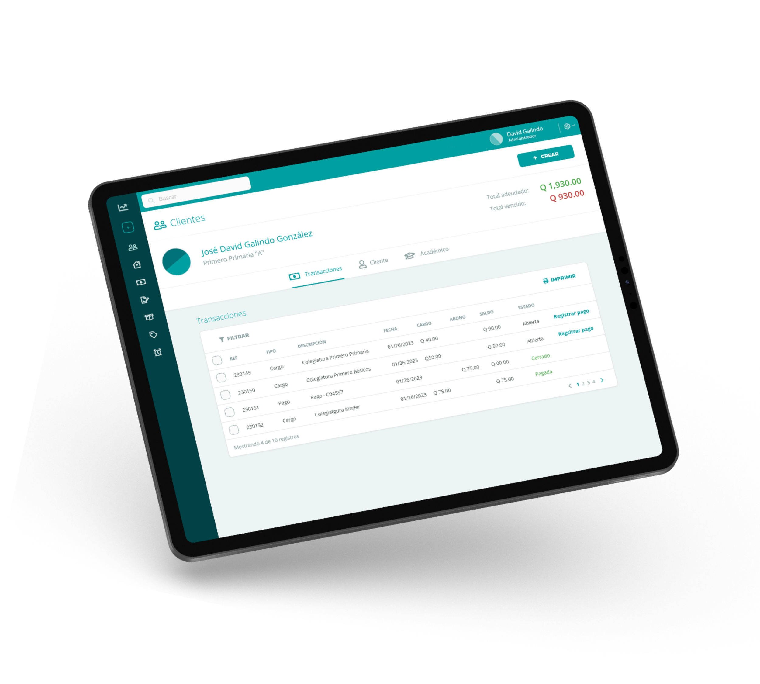 Edoo Finance en tablet