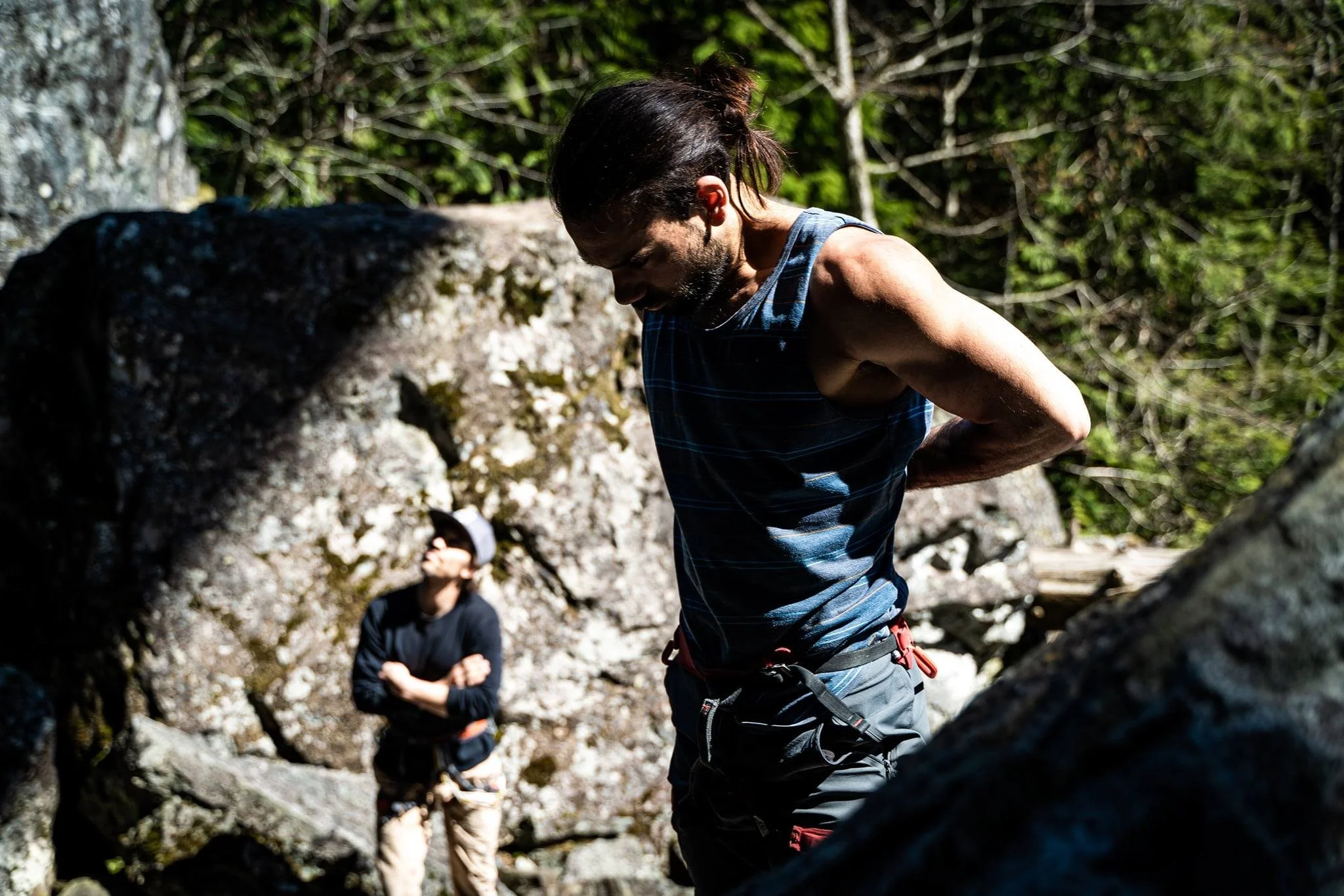 Matt Anthony rock climbing