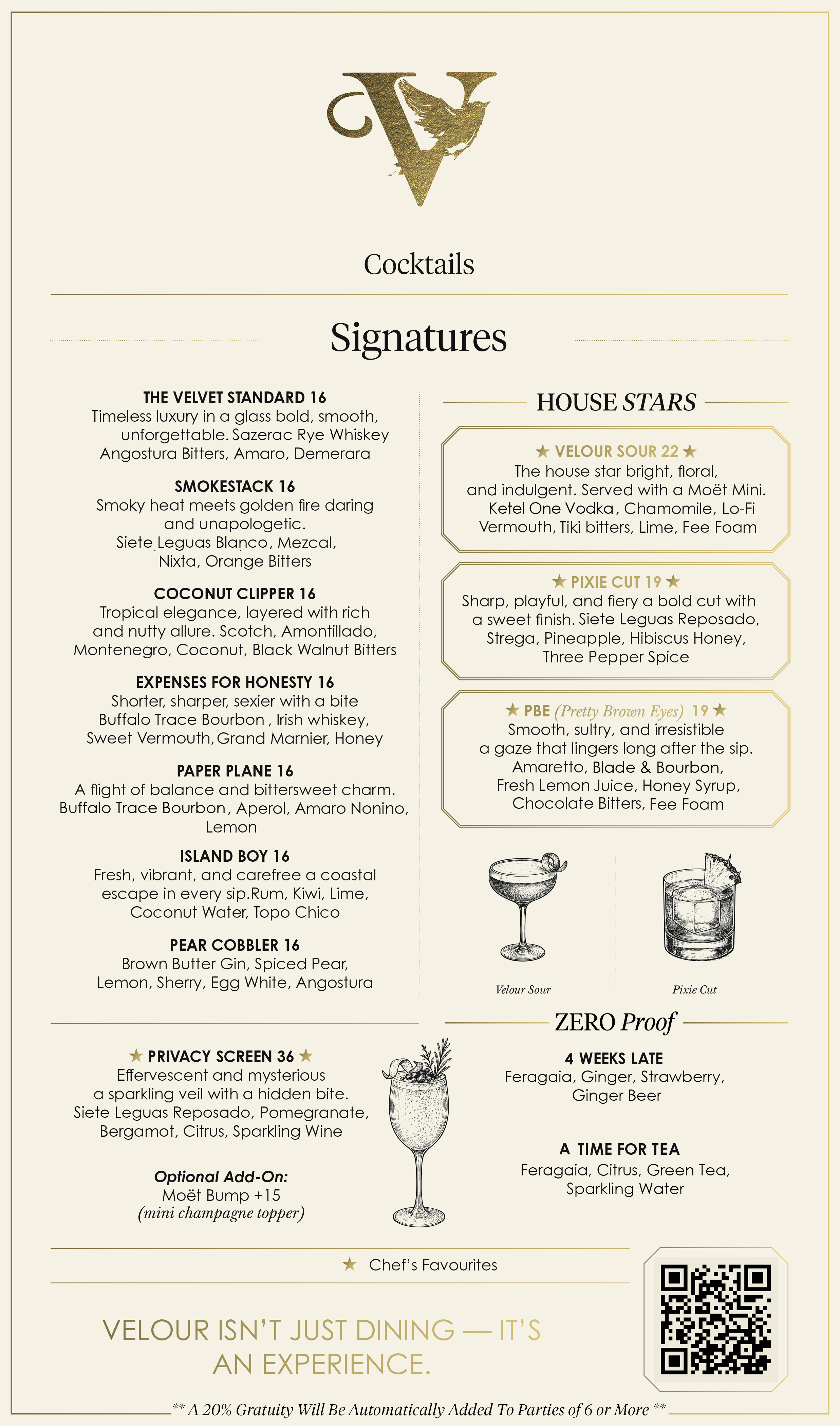 Cocktails Menu