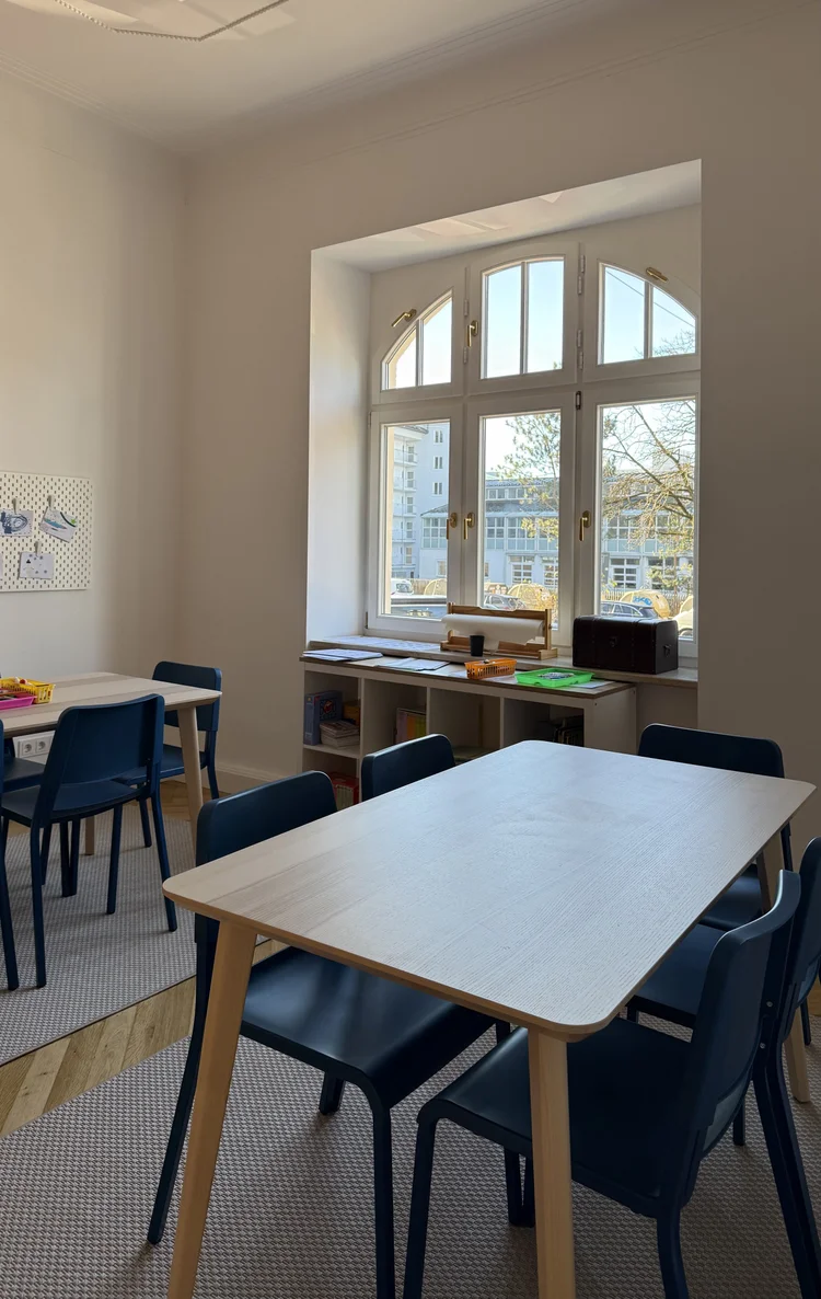Bright classroom interior