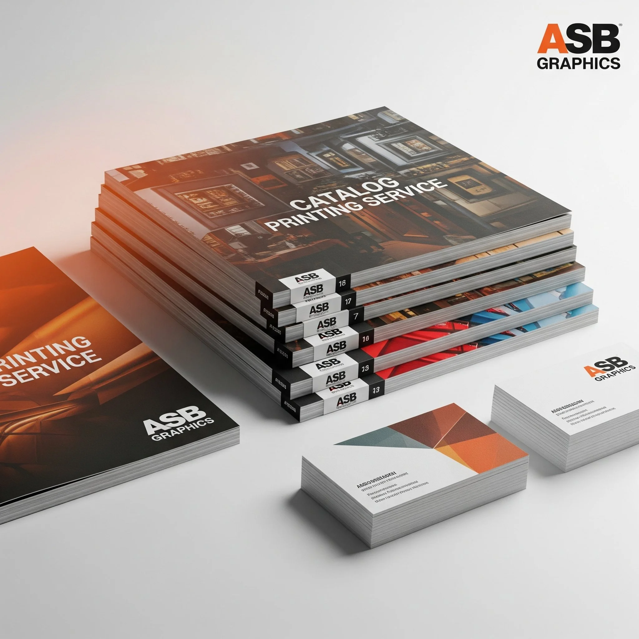Custom catalog printing produced by ASB Graphics