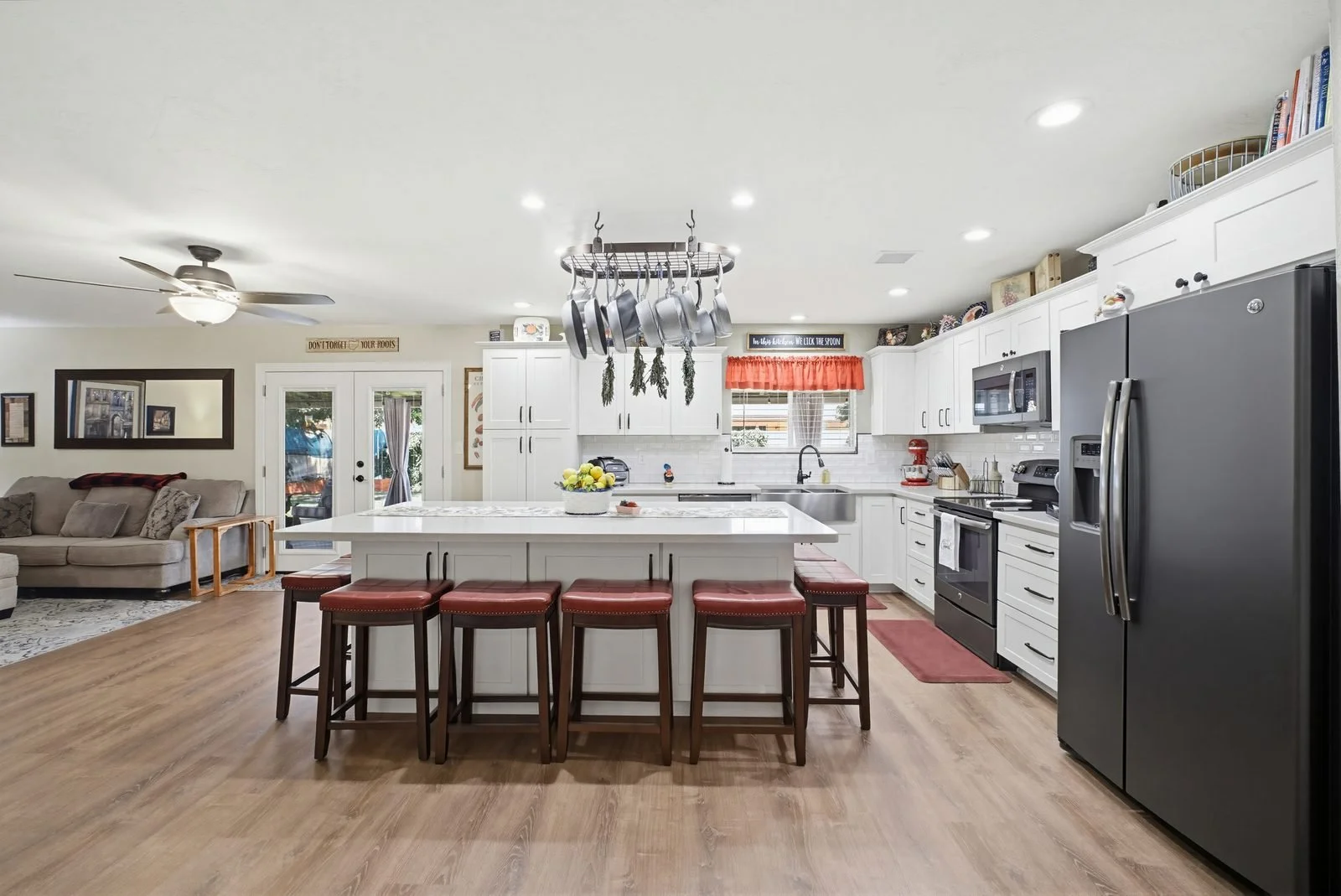 Open-concept kitchen with island and seating in a Peoria home