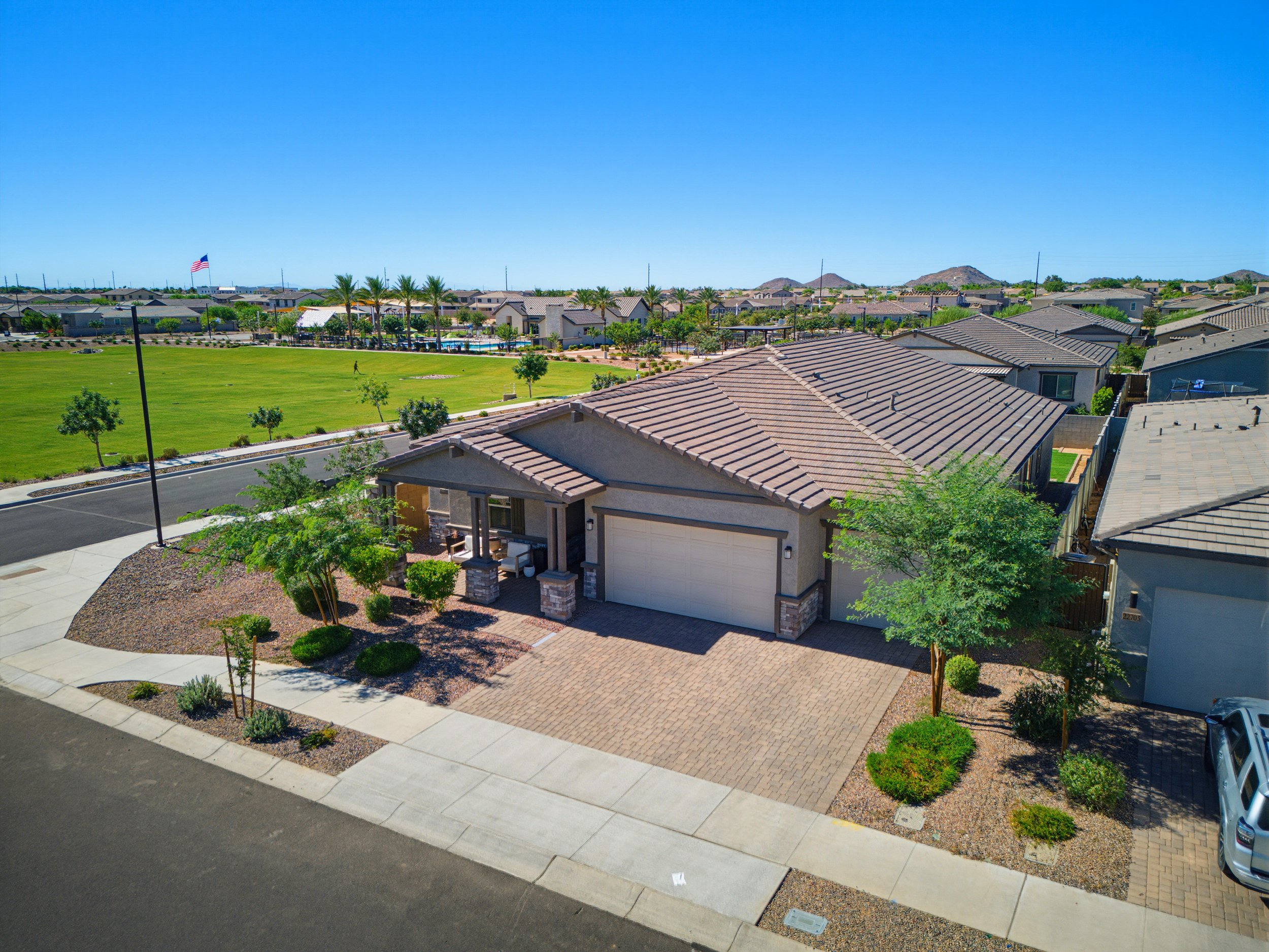 Twilight exterior photo of a Phoenix rental property