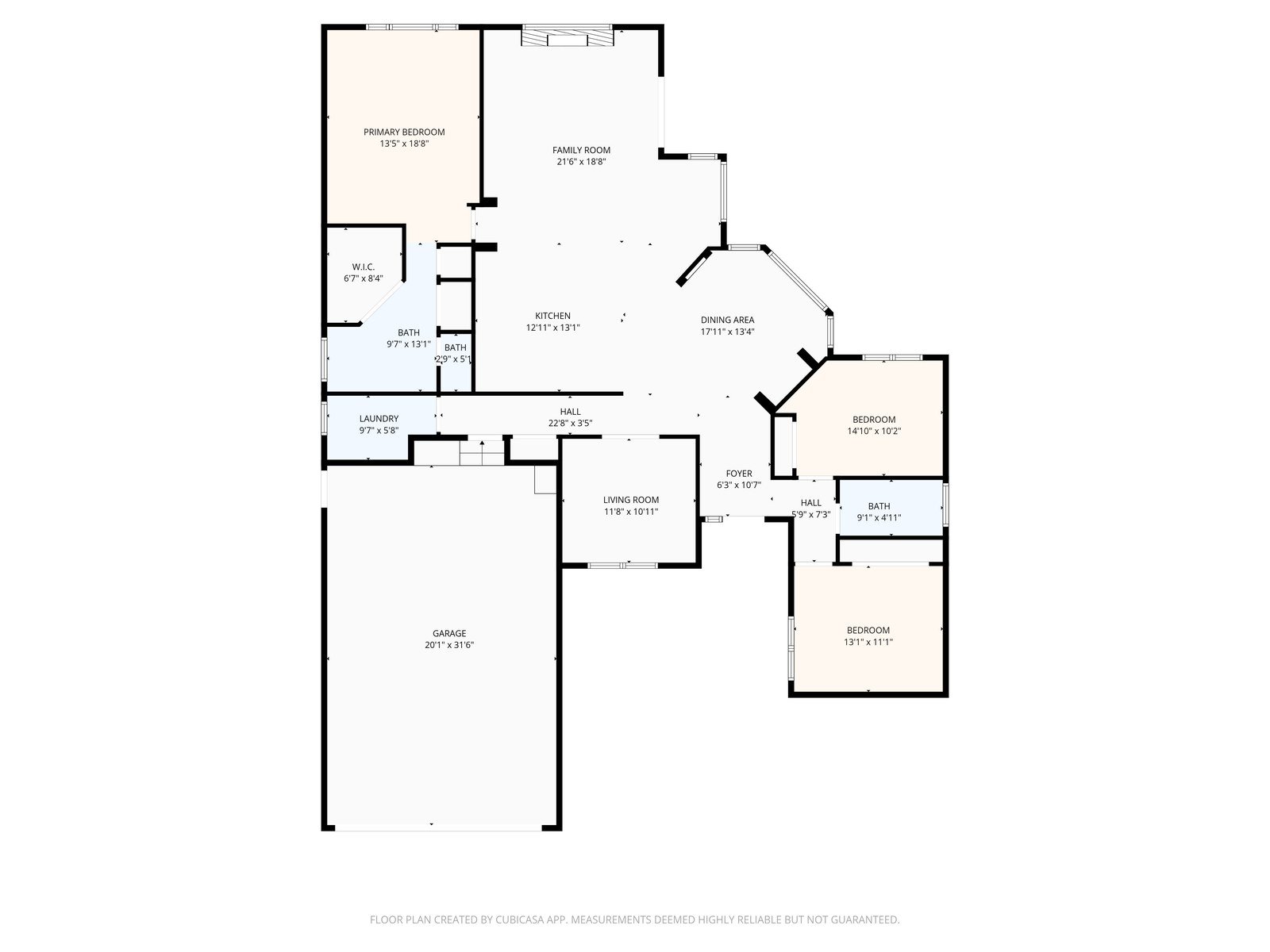 Detailed floor plan of a Surprise-area home showing room layout and measurements