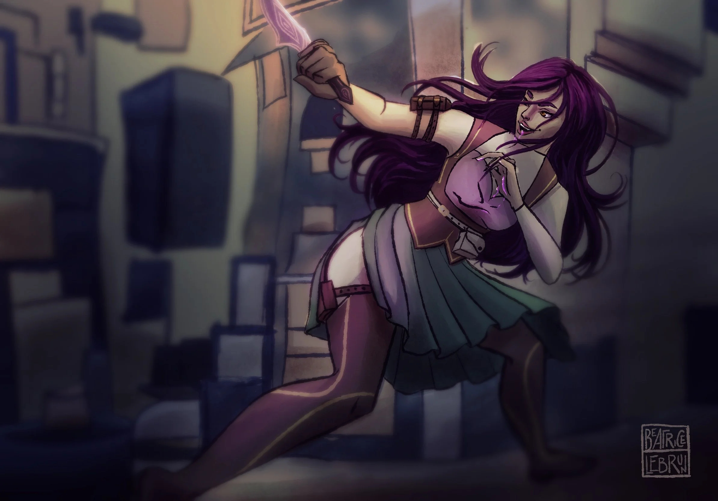 Fullbody character illustration example
