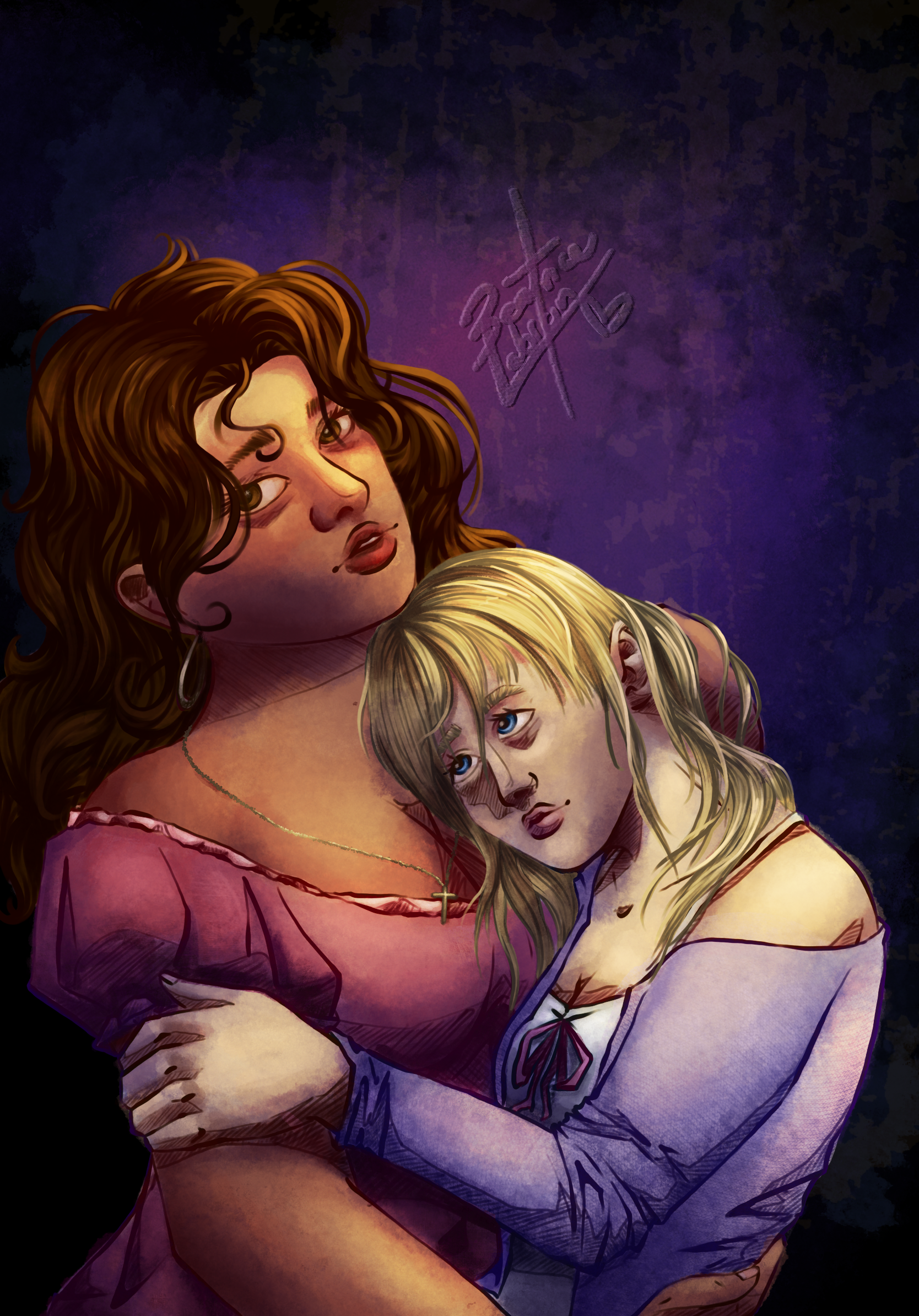 Halfbody character illustration example