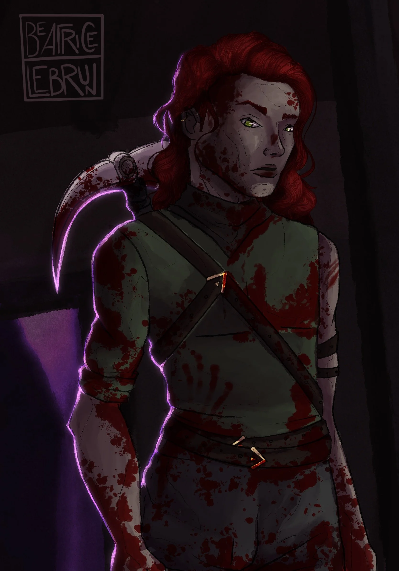 Three-quarter character illustration example