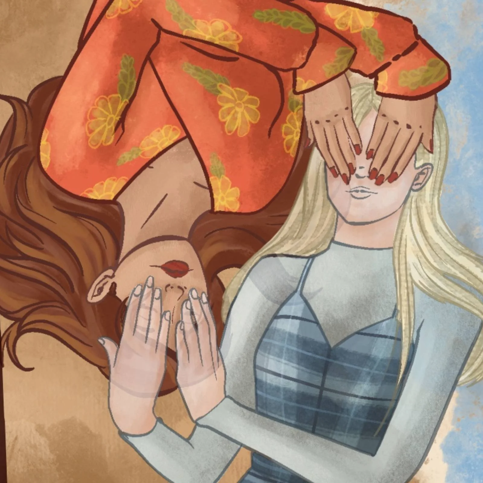 Halfbody character illustration example