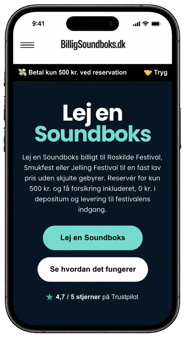 Booking af Soundboks online hos BilligSoundboks