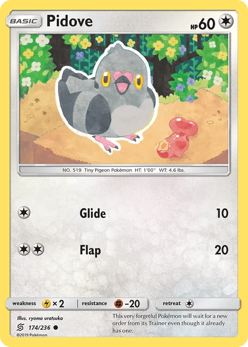 174/236 Pidove Common Pokemon Card