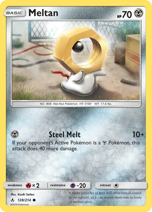 128/214 Meltan Common Pokemon Card
