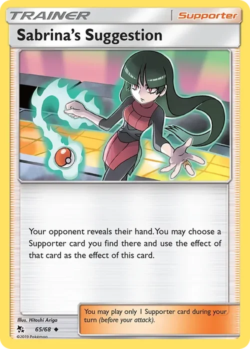 65/68 Sabrina's Suggestion Uncommon Trainer Card