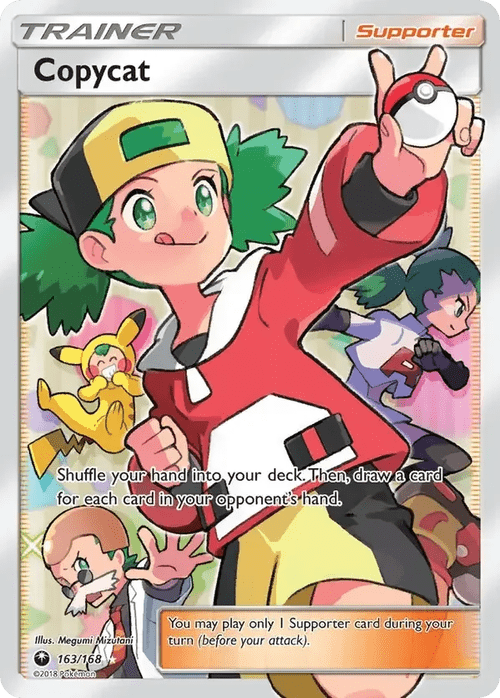 163/168 Copycat Full Art Trainer Pokemon Card